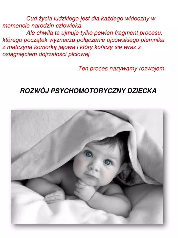 rozw j psychomotoryczny dziecka