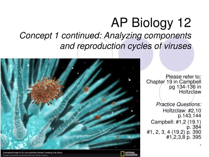 ap biology 12 concept 1 continued analyzing components and reproduction cycles of viruses