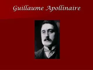 guillaume apollinaire