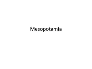 Mesopotamia