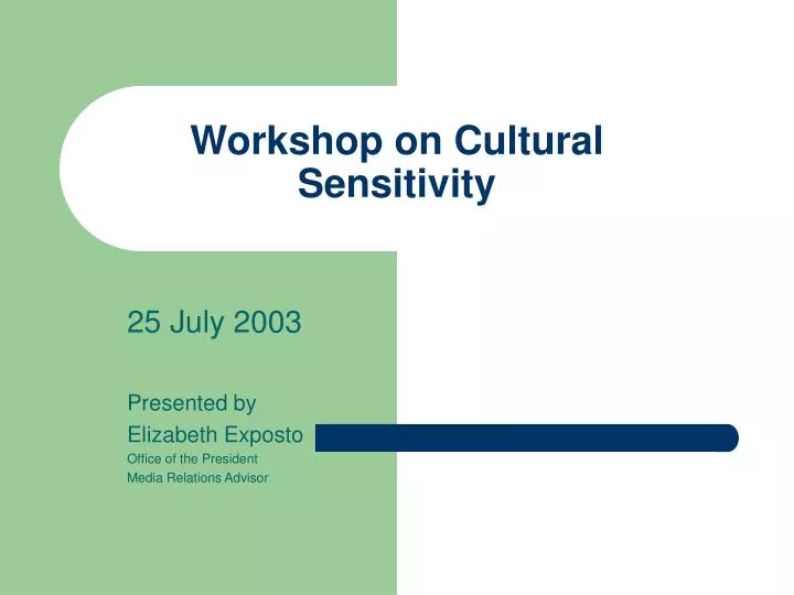 workshop on cultural sensitivity