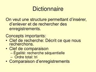 Dictionnaire