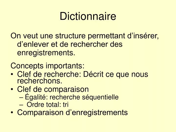 dictionnaire