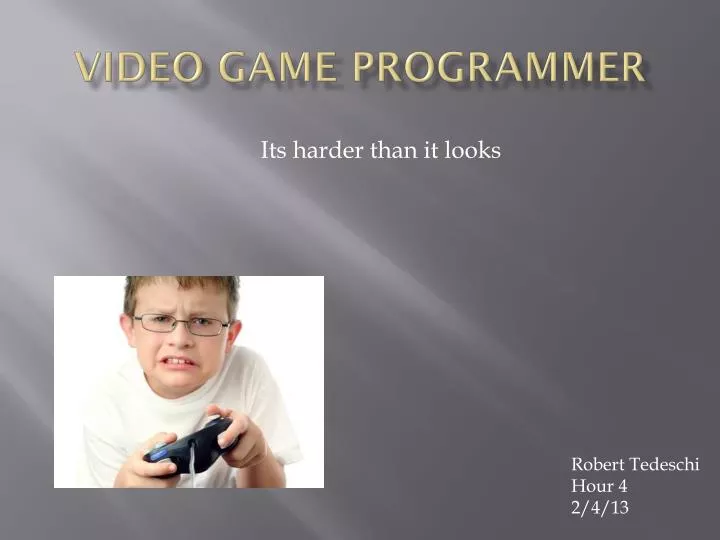 video game programmer