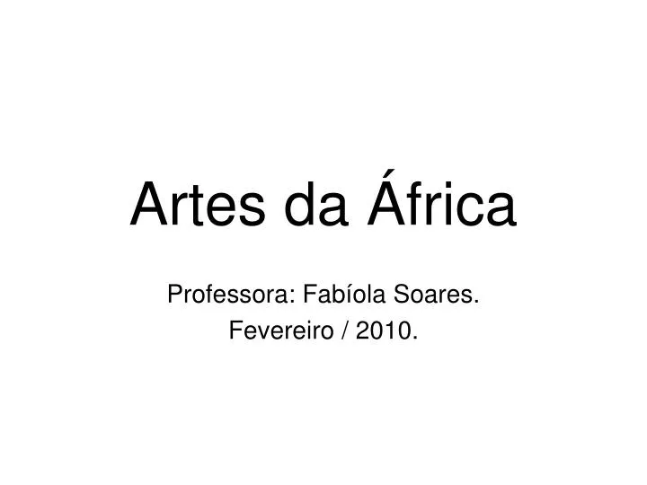 artes da frica