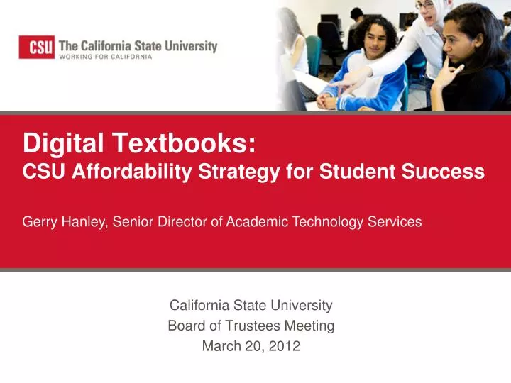 digital textbooks csu affordability strategy for student success