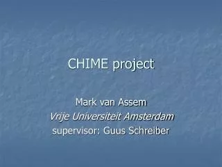 CHIME project