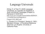 Language Universals - slide 1