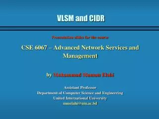 VLSM and CIDR