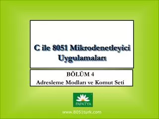 c ile 8051 mikrodenetleyici uygulamalar
