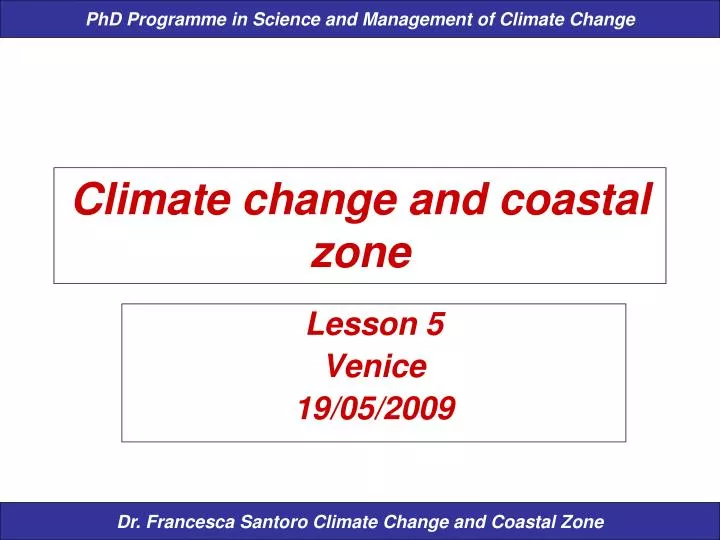 climate change and coastal zone