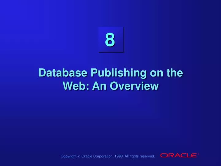 database publishing on the web an overview