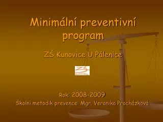 minim ln preventivn program z kunovice u p lenice