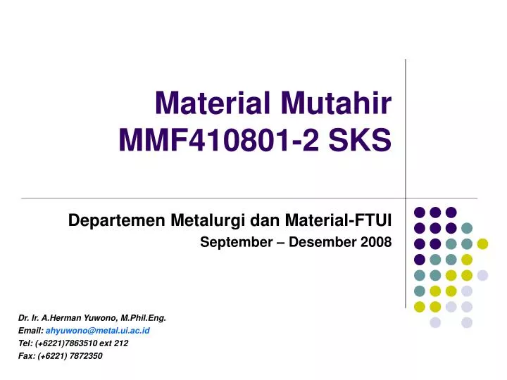 material mutahir mmf410801 2 sks