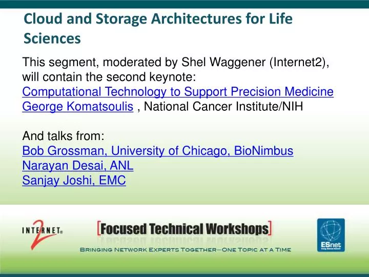 cloud and storage architectures for life sciences