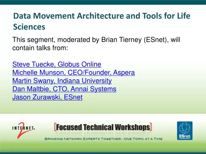 data movement architecture and tools for life sciences