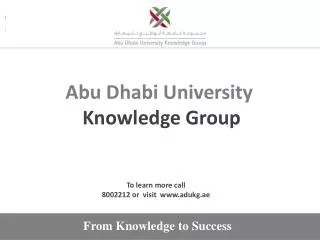 Abu Dhabi University Knowledge Group