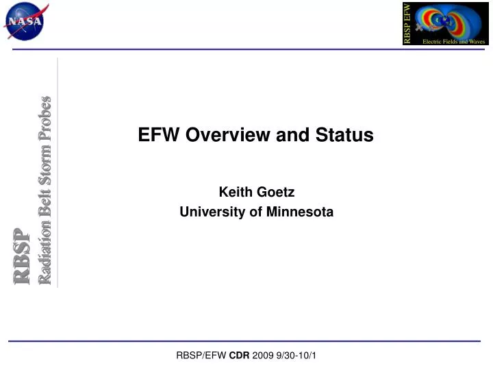 efw overview and status