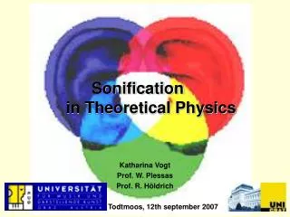 sonification in theoretical physics