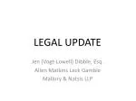 LEGAL UPDATE - slide 1