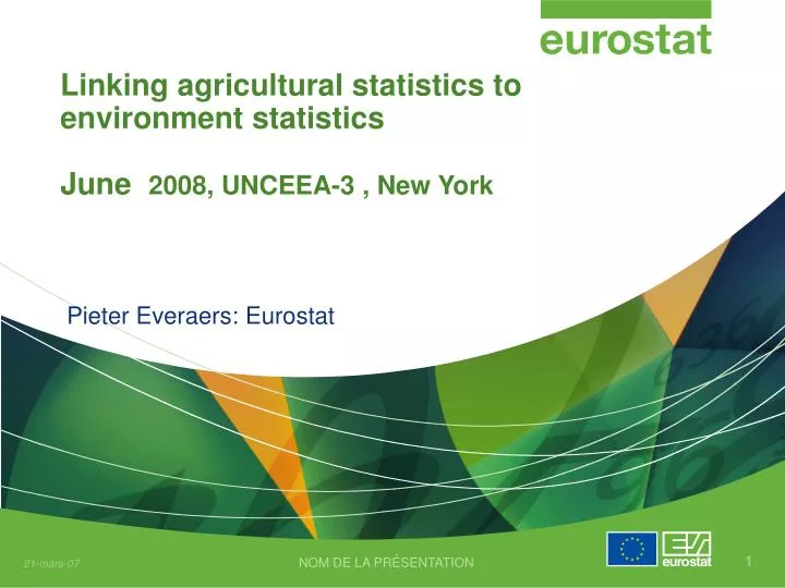 linking agricultural statistics to environment statistics june 2008 unceea 3 new york