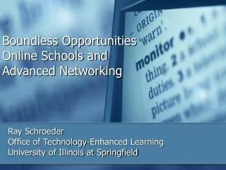 Boundless Opportunities Online Schools and Advanced Networking