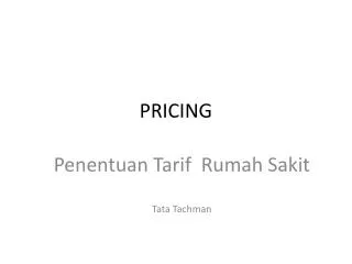 pricing