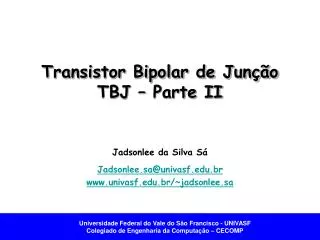 transistor bipolar de jun o tbj parte ii