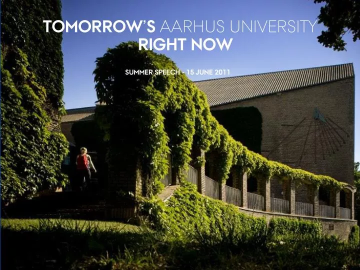 tomorrow s aarhus university right now