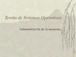teor a de sistemas operativos