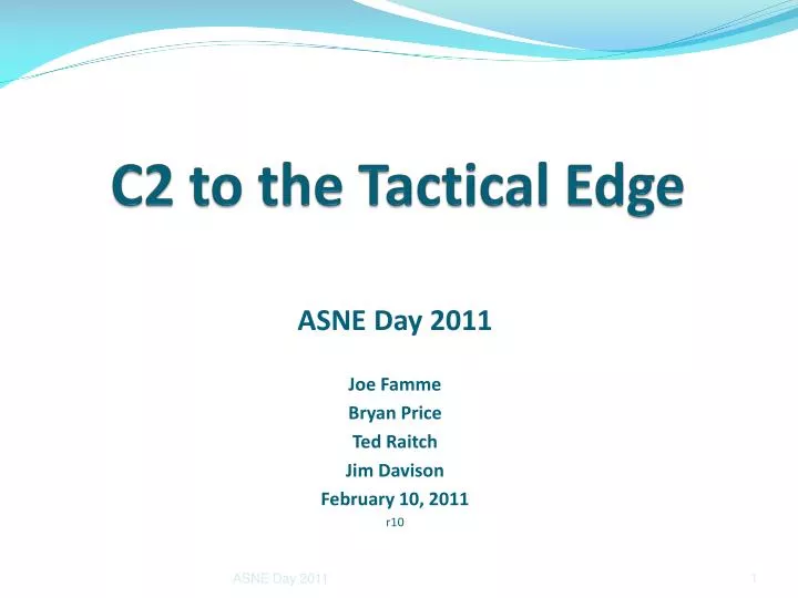 c2 to the tactical edge