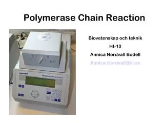 polymerase chain reaction