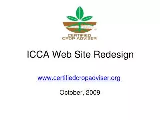 ICCA Web Site Redesign