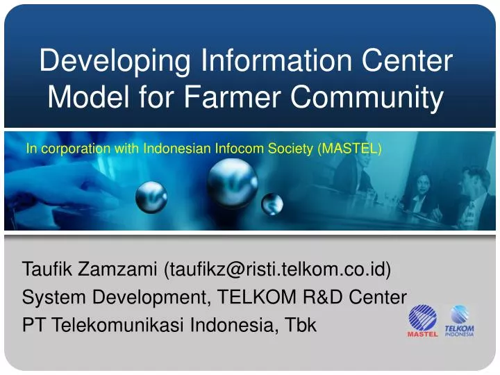 developing information center model for farmer community
