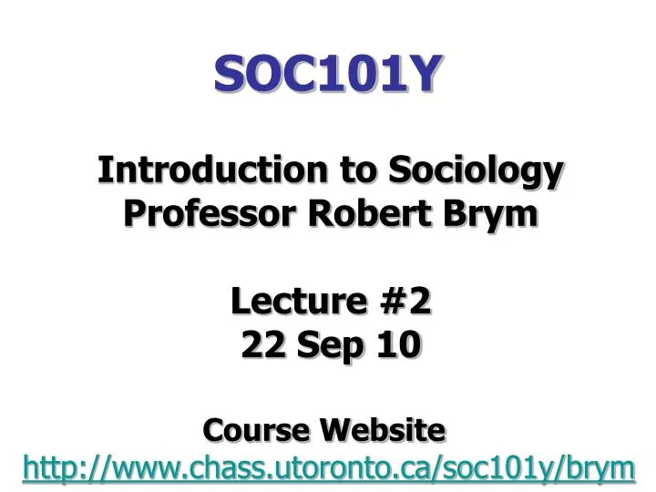 soc101y