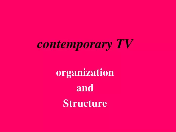 contemporary tv