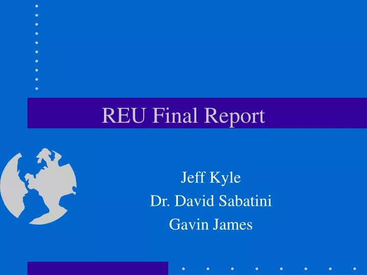 reu final report