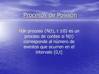 procesos de poisson