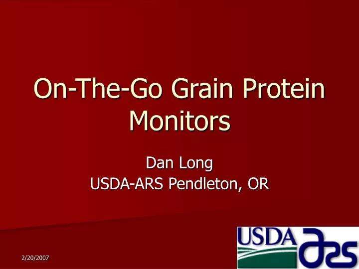 on the go grain protein monitors