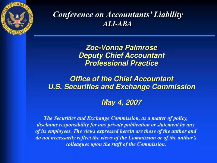 conference on accountants liability ali aba