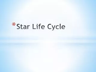 star life cycle