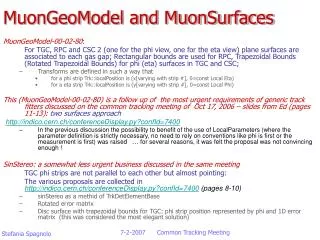 MuonGeoModel and MuonSurfaces