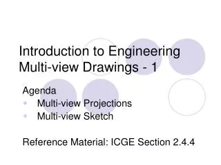 Introduction to Engineering Multi-view Drawings - 1