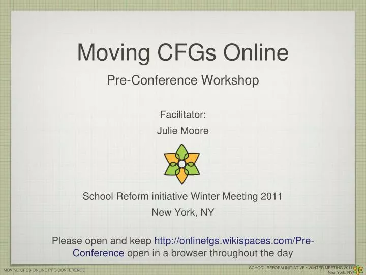 moving cfgs online