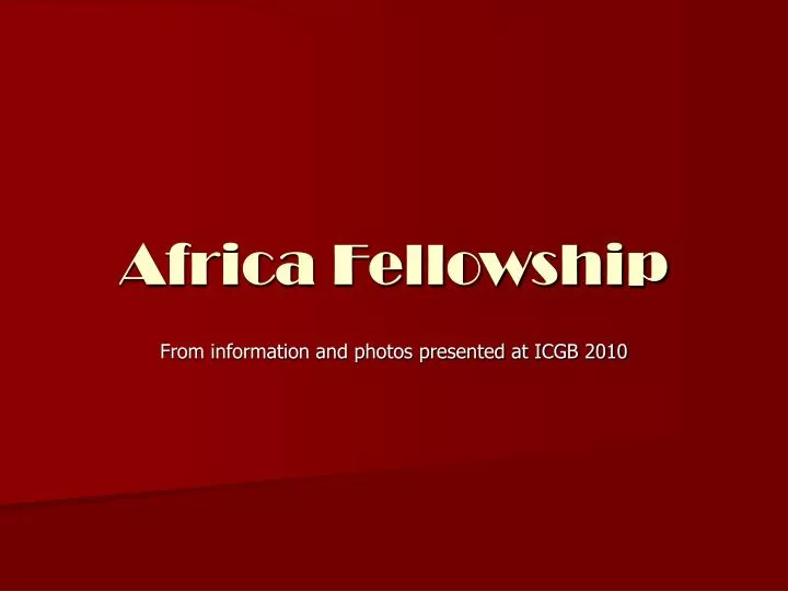 africa fellowship