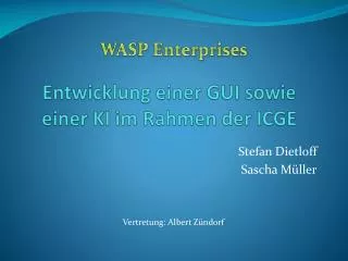 entwicklung einer gui sowie einer ki im rahmen der icge