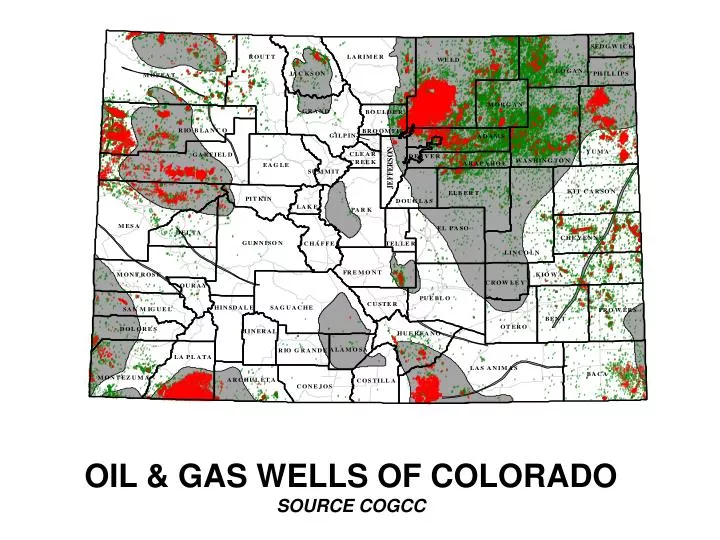 oil gas wells of colorado source cogcc