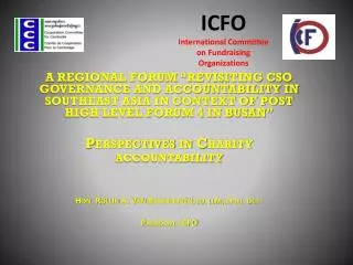 ICFO International Committee on Fundraising Organizations