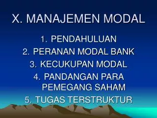 x manajemen modal