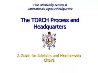 A Guide for Advisors and Membership Chairs